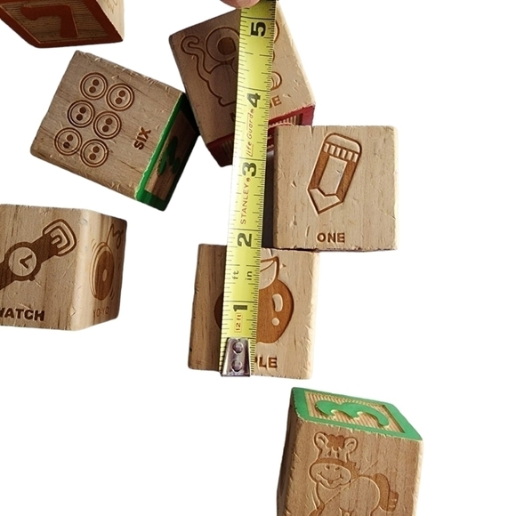 Number picture learning stacking wood blocks lot of 7 - Picture 5 of 7